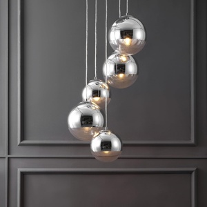 image:imageSAFAVIEH Couture Lighting Collection Skylina Chrome 5Light Adjustable Chandelier LED Bulbs Included