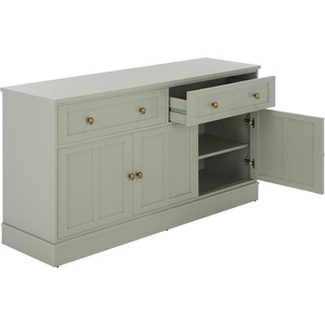 image:imageSAFAVIEH Furniture  Shafa Media Stand for TVs up to 55  Light Grey Large Entertainment Media Console  Storage Cabinet with Drawers for Living Room Bedroom MED3124ALight Grey