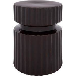 image:imageSAFAVIEH Home Collection  Rivy 18Inch Ceramic Garden Stool Brown Glazed Finish Indoor Outdoor Decorative Accent Stool Fully Assembled ACS4613ABrown
