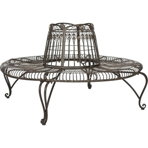 image:imageSAFAVIEH Outdoor  Ally Iron Tree Bench  Rustic Brown Iron Metal  Curved Scrollwork Garden Design  Ideal for Patio Deck Porch Garden 175 Seat Height PAT5019ARustic Brown