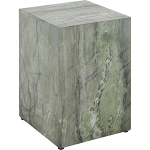 image:imageSAFAVIEH Outdoor  Tina Cube Accent Table  Smoke  Fully Assembled  Weather Resistant  Ideal for Deck Patio Backyard 118 W x 118 D x 177 H PAT6205BGreen Marble