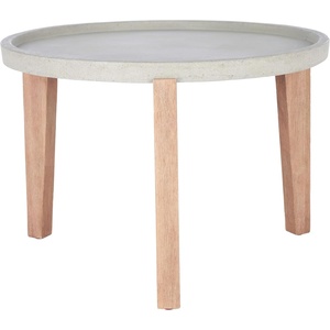 image:imageSAFAVIEH Outdoor Collection Valton NaturalBlack Side Table PAT1511ALight Grey