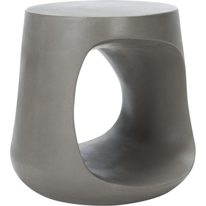 image:imageSAFAVIEH Outdoor Collection Vikki Modern Dark Grey Concrete Accent Table Fully Assembled VNN1040AGrey