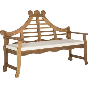 image:imageSAFAVIEH PAT6741A Outdoor Collection Azusa BenchNatural  Beige