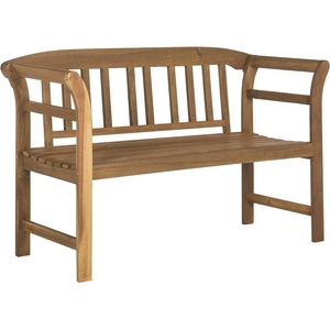 image:imageSAFAVIEH PAT6742A Outdoor Collection Porterville 2 Seat BenchNatural