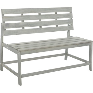 image:imageSAFAVIEH PAT6753A Collection Ruben Teak Balcony Bench and Table Outdoor SetAsh Grey