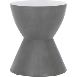 image:imageSafavieh Outdoor Collection Athena Modern Concrete Dark Grey Round 177inch Accent TableGrey
