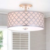 image:imageSAFAVIEH Collection Kora Quatrefoil 3 15 Flush Mount LightSilver