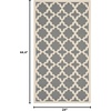 image:imageSAFAVIEH Courtyard Collection 53 x 77 RedBone CY6913 Indoor Outdoor Splashproof Easy Scrubbing Patio Backyard Mudroom Area RugAnthraciteBeige