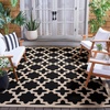 image:imageSAFAVIEH Courtyard Collection 53 x 77 RedBone CY6913 Indoor Outdoor Splashproof Easy Scrubbing Patio Backyard Mudroom Area RugBlackBeige