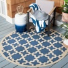 image:imageSAFAVIEH Courtyard Collection 53 x 77 RedBone CY6913 Indoor Outdoor Splashproof Easy Scrubbing Patio Backyard Mudroom Area RugBlueBeige