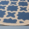 image:imageSAFAVIEH Courtyard Collection 53 x 77 RedBone CY6913 Indoor Outdoor Splashproof Easy Scrubbing Patio Backyard Mudroom Area RugBlueBeige