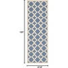 image:imageSAFAVIEH Courtyard Collection 53 x 77 RedBone CY6913 Indoor Outdoor Splashproof Easy Scrubbing Patio Backyard Mudroom Area RugBlueBeige