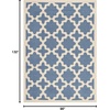 image:imageSAFAVIEH Courtyard Collection 53 x 77 RedBone CY6913 Indoor Outdoor Splashproof Easy Scrubbing Patio Backyard Mudroom Area RugBlueBeige