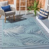 image:imageSAFAVIEH Courtyard Collection 8 x 10 Aqua  Navy CY8557 Indoor Outdoor Waterproof Easy Cleaning Patio Backyard Mudroom Area RugAquaNavy