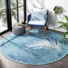 image:imageSAFAVIEH Courtyard Collection 8 x 10 Aqua  Navy CY8557 Indoor Outdoor Waterproof Easy Cleaning Patio Backyard Mudroom Area RugAquaNavy