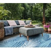 image:imageSAFAVIEH Courtyard Collection 8 x 10 Aqua  Navy CY8557 Indoor Outdoor Waterproof Easy Cleaning Patio Backyard Mudroom Area RugAquaNavy