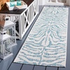 image:imageSAFAVIEH Courtyard Collection 8 x 10 GreyBlack CY8444 Indoor Outdoor Waterproof Easy Cleaning Patio Backyard Mudroom Area RugIvoryAqua