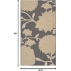 image:imageSAFAVIEH Courtyard Collection 8 x 11 AnthraciteBeige CY7321 Indoor Outdoor Waterproof EasyCleaning Patio Backyard Mudroom AreaRugAnthraciteBeige