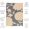 image:imageSAFAVIEH Courtyard Collection 8 x 11 AnthraciteBeige CY7321 Indoor Outdoor Waterproof EasyCleaning Patio Backyard Mudroom AreaRugAnthraciteBeige