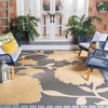 image:imageSAFAVIEH Courtyard Collection 8 x 11 AnthraciteBeige CY7321 Indoor Outdoor Waterproof EasyCleaning Patio Backyard Mudroom AreaRugAnthraciteBeige