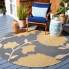 image:imageSAFAVIEH Courtyard Collection 8 x 11 AnthraciteBeige CY7321 Indoor Outdoor Waterproof EasyCleaning Patio Backyard Mudroom AreaRugAnthraciteBeige