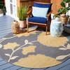 image:imageSAFAVIEH Courtyard Collection 8 x 11 AnthraciteBeige CY7321 Indoor Outdoor Waterproof EasyCleaning Patio Backyard Mudroom AreaRugAnthraciteBeige