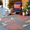 image:imageSAFAVIEH Courtyard Collection 8 x 11 AnthraciteBeige CY7321 Indoor Outdoor Waterproof EasyCleaning Patio Backyard Mudroom AreaRugAnthraciteRed