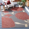 image:imageSAFAVIEH Courtyard Collection 8 x 11 AnthraciteBeige CY7321 Indoor Outdoor Waterproof EasyCleaning Patio Backyard Mudroom AreaRugAnthraciteRed