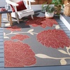 image:imageSAFAVIEH Courtyard Collection 8 x 11 AnthraciteBeige CY7321 Indoor Outdoor Waterproof EasyCleaning Patio Backyard Mudroom AreaRugAnthraciteRed