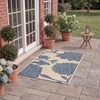 image:imageSAFAVIEH Courtyard Collection 8 x 11 AnthraciteBeige CY7321 Indoor Outdoor Waterproof EasyCleaning Patio Backyard Mudroom AreaRugBeigeBlue