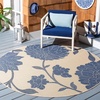 image:imageSAFAVIEH Courtyard Collection 8 x 11 AnthraciteBeige CY7321 Indoor Outdoor Waterproof EasyCleaning Patio Backyard Mudroom AreaRugBeigeBlue