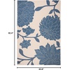 image:imageSAFAVIEH Courtyard Collection 8 x 11 AnthraciteBeige CY7321 Indoor Outdoor Waterproof EasyCleaning Patio Backyard Mudroom AreaRugBeigeBlue
