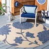 image:imageSAFAVIEH Courtyard Collection 8 x 11 AnthraciteBeige CY7321 Indoor Outdoor Waterproof EasyCleaning Patio Backyard Mudroom AreaRugBeigeBlue