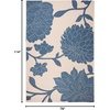 image:imageSAFAVIEH Courtyard Collection 8 x 11 AnthraciteBeige CY7321 Indoor Outdoor Waterproof EasyCleaning Patio Backyard Mudroom AreaRugBeigeBlue