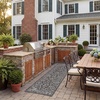 image:imageSAFAVIEH Courtyard Collection 8 x 11 Brown  Ivory CY8680 Indoor Outdoor Patio Backyard Mudroom Area RugBlackIvory
