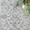 image:imageSAFAVIEH Courtyard Collection 8 x 11 Brown  Ivory CY8680 Indoor Outdoor Patio Backyard Mudroom Area RugGreyBlack