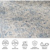 image:imageSAFAVIEH Courtyard Collection 8 x 11 Brown  Ivory CY8680 Indoor Outdoor Patio Backyard Mudroom Area RugGreyNavy