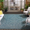 image:imageSAFAVIEH Courtyard Collection 8 x 11 Brown  Ivory CY8680 Indoor Outdoor Patio Backyard Mudroom Area RugNavyIvory