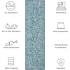 image:imageSAFAVIEH Courtyard Collection 8 x 11 Brown  Ivory CY8680 Indoor Outdoor Patio Backyard Mudroom Area RugTurquoise