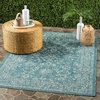image:imageSAFAVIEH Courtyard Collection 8 x 11 Brown  Ivory CY8680 Indoor Outdoor Patio Backyard Mudroom Area RugTurquoise