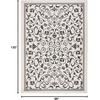image:imageSAFAVIEH Courtyard Collection 8 x 11 Grey  Natural CY2098 Scroll Indoor Outdoor Waterproof EasyCleaning Patio Backyard Mudroom AreaRugBlackSand