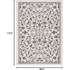 image:imageSAFAVIEH Courtyard Collection 8 x 11 Grey  Natural CY2098 Scroll Indoor Outdoor Waterproof EasyCleaning Patio Backyard Mudroom AreaRugBlackSand