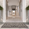 image:imageSAFAVIEH Courtyard Collection 8 x 11 Grey  Natural CY2098 Scroll Indoor Outdoor Waterproof EasyCleaning Patio Backyard Mudroom AreaRugBlackSand