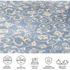 image:imageSAFAVIEH Courtyard Collection 8 x 11 Grey  Natural CY2098 Scroll Indoor Outdoor Waterproof EasyCleaning Patio Backyard Mudroom AreaRugBlueNatural