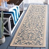 image:imageSAFAVIEH Courtyard Collection 8 x 11 Grey  Natural CY2098 Scroll Indoor Outdoor Waterproof EasyCleaning Patio Backyard Mudroom AreaRugNaturalBlue