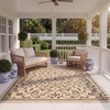 image:imageSAFAVIEH Courtyard Collection 8 x 11 Grey  Natural CY2098 Scroll Indoor Outdoor Waterproof EasyCleaning Patio Backyard Mudroom AreaRugNaturalBrown