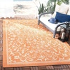 image:imageSAFAVIEH Courtyard Collection 8 x 11 Grey  Natural CY2098 Scroll Indoor Outdoor Waterproof EasyCleaning Patio Backyard Mudroom AreaRugTerracottaNatural