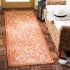 image:imageSAFAVIEH Courtyard Collection 8 x 11 Grey  Natural CY2098 Scroll Indoor Outdoor Waterproof EasyCleaning Patio Backyard Mudroom AreaRugTerracottaNatural