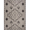 image:imageSAFAVIEH Courtyard Collection 8 x 11 Navy  Aqua CY8533 Indoor Outdoor Waterproof Easy Cleaning Patio Backyard Mudroom Area RugGreyBlack
